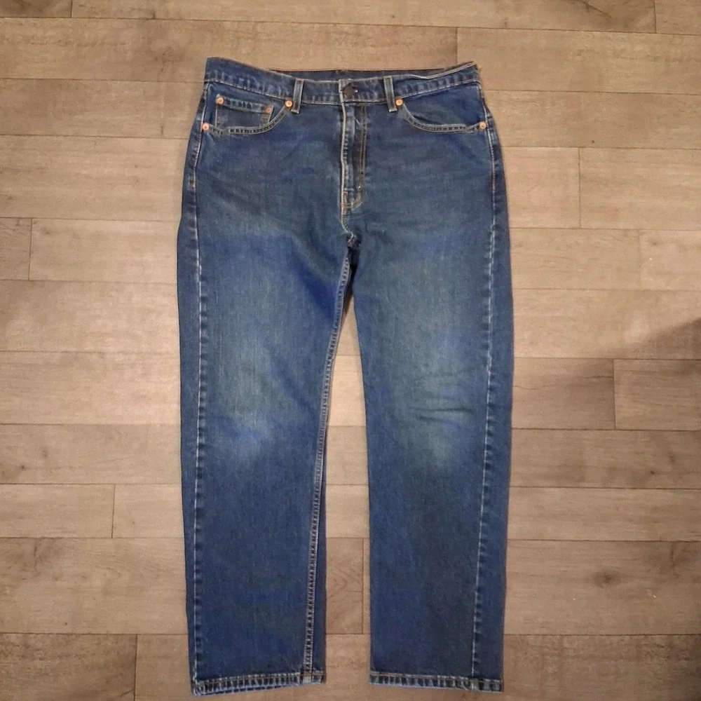 Mens Levi's 505 blue jeans streetwear casual workwear biker